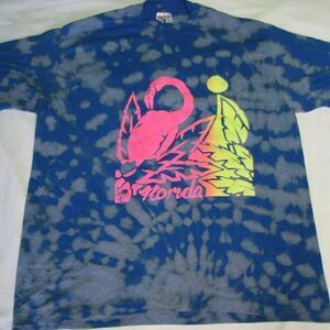 Vintage Florida  Flamingo Tie-Dye T-Shirt